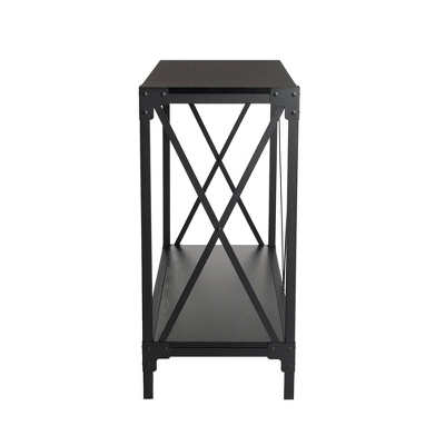 Modern Industry Metal/Wooden Console Table - Glitzhome 3 Modern Industry Metal/Wooden Console Table - Glitzhome - Image 3