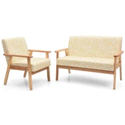 Costway Modern Living Room Sofa Set W/ Loveseat Sofa Couch & Accent Armchair -Baxton Studio Sale Shop GUEST 9022341b 09c7 4bd5 81e8 d3d8d5be198a