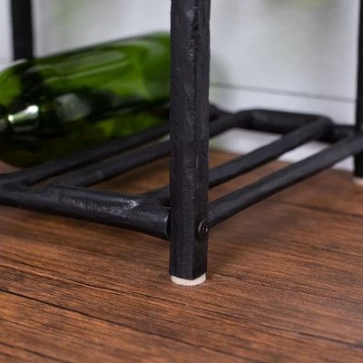 BIRDROCK HOME 12 Bottle Rack - Free Standing Stand - Kitchen Countertop - Black Forged Metal - Vertical Shelf Storage Cabinet - Holder 5 BIRDROCK HOME 12 Bottle Rack - Free Standing Stand - Kitchen Countertop - Black Forged Metal - Vertical Shelf Storage Cabinet - Holder - Image 5