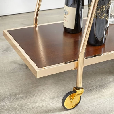Dorset Bar Cart Bright Gold - Angelo : Home 2 Dorset Bar Cart Bright Gold - Angelo : Home - Image 2