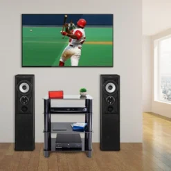 Mount-It! Tempered Glass AV Component Media Stand, Audio Tower And Media Center With 4 Shelves, 88 Lbs. Capacity, Black -Baxton Studio Sale Shop GUEST 9059ab90 260d 4720 a720 3a7271811949