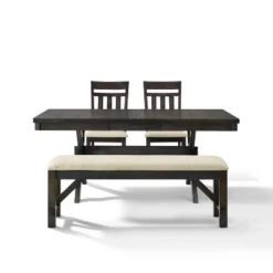 Hayden 4pc Extendable Dining Set With Bench And 2 Slat Back Chairs Slate - Crosley 23 Hayden 4pc Extendable Dining Set With Bench And 2 Slat Back Chairs Slate - Crosley -Baxton Studio Sale Shop GUEST 905e855f 7456 46bf a1ef a080f57e4654