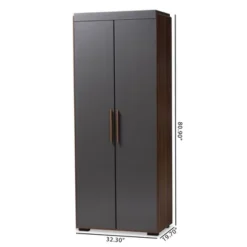 7 Shelf Wardrobe Rikke Two-Tone Wood Storage Cabinet Brown - Baxton Studio -Baxton Studio Sale Shop GUEST 9075e8c7 f560 4ee0 8193 eba7ca0d8083