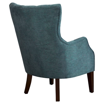 Lilith Button Tufted Wing Chair - Teal 2 Lilith Button Tufted Wing Chair - Teal - Image 2