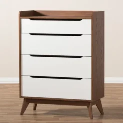 Brighton Mid-Century Modern Wood 4 Drawer Storage Chest Brown - Baxton Studio -Baxton Studio Sale Shop GUEST 909bb19a bd69 4299 b0a4 3f4f0c9670ab