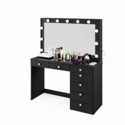 Kate Lighted Makeup Vanity - Boahaus -Baxton Studio Sale Shop GUEST 910d804c 6cfb 4dcf 9b41 42720f12eb87