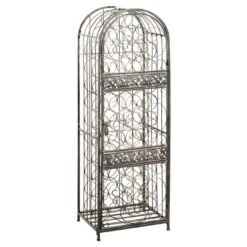 HOMCOM 45 Bottle Wrought Iron Wine Rack Jail With Lock - Antique Bronze 7 HOMCOM 45 Bottle Wrought Iron Wine Rack Jail With Lock - Antique Bronze -Baxton Studio Sale Shop GUEST 91788c22 4897 4c86 ae6c fe3638e1f480