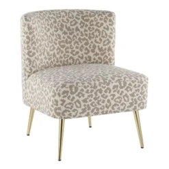 Fran Contemporary Leopard Fabric Slipper Chair - LumiSource -Baxton Studio Sale Shop GUEST 91c91af2 148f 47a4 9b2c 88be0c457de3