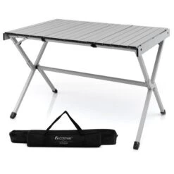 Costway 4-6 Person Portable Aluminum Camping Table Lightweight Roll Up Table Grey/Brown -Baxton Studio Sale Shop GUEST 924ebddc 8554 4ec9 abe2 82e0481206a6