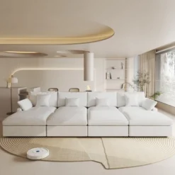 Modular Sectional Sleeper Sofa Bed, 160"U Shaped Modular Couch With Storage Ottoman, Down Filled Convertible Sofa,6 Seater Couch For Living Room -Baxton Studio Sale Shop GUEST 925fe60b 1943 4313 8e1a 075893320767