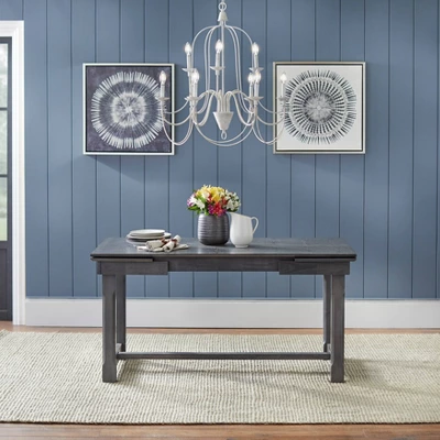 Riga Extendable Dining Table Gray - Buylateral 1 Riga Extendable Dining Table Gray - Buylateral