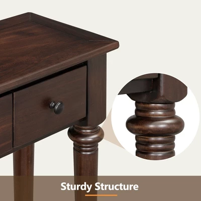 59.8"W Retro Console Table With 4 Drawers And Open Shelf, Perfect For Entryways, Living Room And Hallways - ModernLuxe 5 59.8"W Retro Console Table With 4 Drawers And Open Shelf, Perfect For Entryways, Living Room And Hallways - ModernLuxe - Image 5