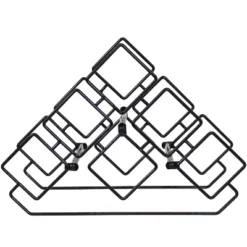 Sunnydaze Decor Sunnydaze Modern 6-Bottle Triangular Wine Rack - Indoor Steel Wire Tabletop Accent - Black -Baxton Studio Sale Shop GUEST 92fa8784 0020 4d14 86a4 6b41c00a40e2