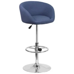 Merrick Lane Bucket Seat Bar And Dining Stool Modern Stool With 360 Swivel, Adjustable Height And Metal Footrest -Baxton Studio Sale Shop GUEST 9304d8f6 c539 43f7 aeeb 66b8f6eab1cc