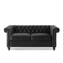 Brinkhaven Modern Glam Tufted Velvet Loveseat With Nailhead Trim - Christopher Knight Home 18 Brinkhaven Modern Glam Tufted Velvet Loveseat With Nailhead Trim - Christopher Knight Home -Baxton Studio Sale Shop GUEST 931465da fe47 42fe 9be8 4ce9dca19648