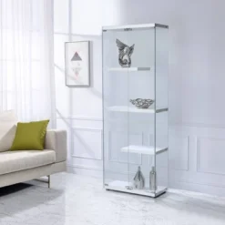 Maxwell Glass Display Cabinet Clear - Picket House Furnishings -Baxton Studio Sale Shop GUEST 932774ed 60db 41d2 8908 bfae10ab3596