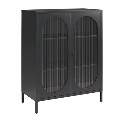 Luna Short 2 Door Accent Cabinet With Fluted Glass - Mr. Kate 3 Luna Short 2 Door Accent Cabinet With Fluted Glass - Mr. Kate - Image 3