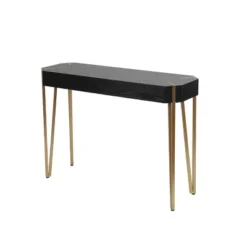 LuxenHome Black Wood And Gold Metal Console And Entry Table 8 LuxenHome Black Wood And Gold Metal Console And Entry Table -Baxton Studio Sale Shop GUEST 939fb61c f0cb 4f5e ad1b 06f7b3b47e9a