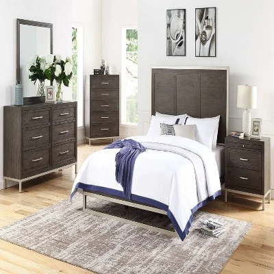 King Broomfield Panel Bed Walnut - Steve Silver Co. 2 King Broomfield Panel Bed Walnut - Steve Silver Co. - Image 2