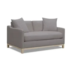 Delano Loveseat In Pewter Charcoal Linen - New Heights