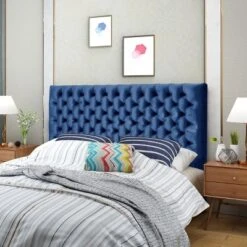 KTMBDW Tufted Upholstered Headboard Queen Size, Solid Wood Head Board With Durable Metal Legs, Adjustable Height Bed Beadboard -Baxton Studio Sale Shop GUEST 942137ed ad46 496b b45e cf2a6b24cfb4