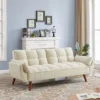 KTMBDW 75.4" Loveseat Sofa, Mid Century Modern Decor Love Seat Couches For Living Room, Bedroom, Solid And Easy To Install Love Seats Furniture