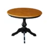 36" May Round Top Pedestal Table Dining Height Black/Cherry - International Concepts