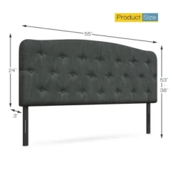 Costway Full Size Upholstered Headboard Only Adjust Button Tufted Faux Linen Light GreyDark Grey 14 Costway Full Size Upholstered Headboard Only Adjust Button Tufted Faux Linen Light GreyDark Grey -Baxton Studio Sale Shop GUEST 9460829c 71df 489a b9ae a689054d3de0