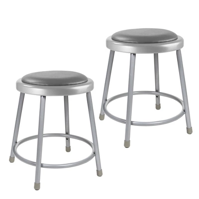 2pk Heavy Duty Vinyl Padded Steel Barstool Gray - Hampden Furnishings 7 2pk Heavy Duty Vinyl Padded Steel Barstool Gray - Hampden Furnishings - Image 7