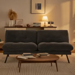 Dyonery 72" Morden Folding Loveseat With 6.7" Thick Removable Cushion For Living Plush Terry Cloth Convertible Futon Sofa Bed With Adjustable Backres -Baxton Studio Sale Shop GUEST 94c54a7f 2696 48b1 9137 1691cfe78858