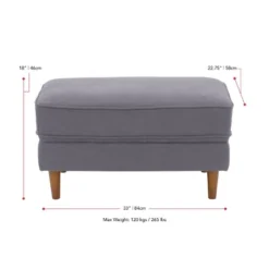 Mulberry Fabric Upholstered Modern Ottoman - CorLiving -Baxton Studio Sale Shop GUEST 951398c1 d7cc 483f a705 882bfca40783