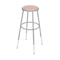 2pk 32"-39" Adjustable Heavy Duty Steel Stool Gray - Hampden Furnishings
