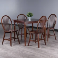 5pc Mornay Dining Table Set Walnut - Winsome -Baxton Studio Sale Shop GUEST 954b3897 5b6a 4939 89c6 f1b4fbcc4297