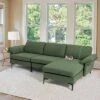 Costway L-shaped Modern Modular Sectional Sofa W/ Reversible Chaise & 2 USB Ports