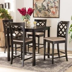5pc Ramiro Wood Pub Set - Baxton Studio -Baxton Studio Sale Shop GUEST 95827391 6e33 4968 bfbd 5ca1dbb7b10a