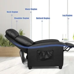 Costway Electric Modern Massage Recliner Sofa Chair Lounge With Remote Control -Baxton Studio Sale Shop GUEST 96248802 2fb8 41d9 a52f e27c834fa3e2
