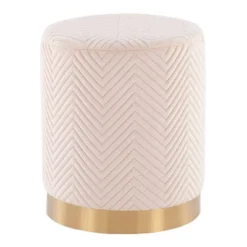 Marla Glam Chevron Ottoman - LumiSource -Baxton Studio Sale Shop GUEST 9626c694 580b 4841 bef1 588423b30fd8