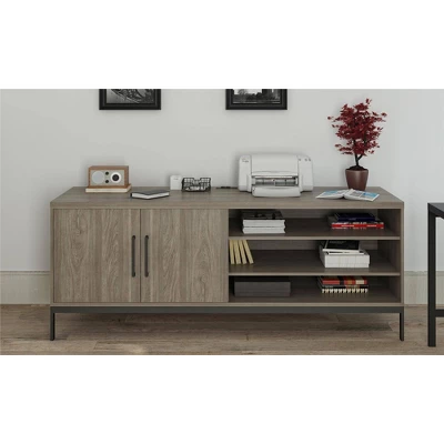 Somerton Credenza TV Stand For TVs Up To 70" Light Brown Oak - Room & Joy 4 Somerton Credenza TV Stand For TVs Up To 70" Light Brown Oak - Room & Joy - Image 4