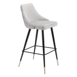 29.5" Luxe Velvet Barstool - ZM Home -Baxton Studio Sale Shop GUEST 964d4be2 d497 44b8 a9ba 4797d8c00f8a