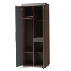 7 Shelf Wardrobe Rikke Two-Tone Wood Storage Cabinet Brown - Baxton Studio -Baxton Studio Sale Shop GUEST 965550c2 a50b 4e67 9494 0db909004e44