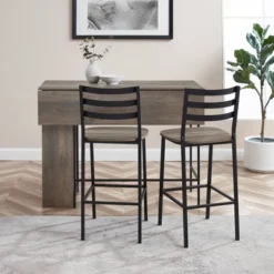 3pc Counter Height Drop Leaf Dining Set Gray Wash - Saracina Home 13 3pc Counter Height Drop Leaf Dining Set Gray Wash - Saracina Home -Baxton Studio Sale Shop GUEST 96762721 7df9 4e01 baca 36dc965f4255