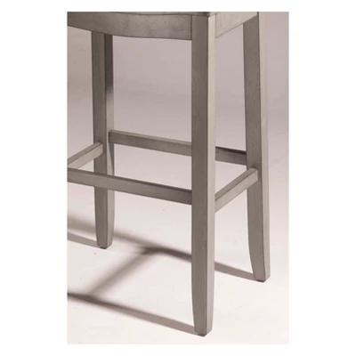 Fiddler Backless 24" NonSwivel Counter Height Barstool Aged Gray - Hillsdale Furniture 2 Fiddler Backless 24" NonSwivel Counter Height Barstool Aged Gray - Hillsdale Furniture - Image 2