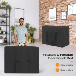 VINGLI Futon Sofa Bed Sleeper Sofa Chair Bed Floor Sofa Twin Small Couch Folding Mattress Couches -Baxton Studio Sale Shop GUEST 973d2258 eb94 470c b117 c0f2e0bbc4ea