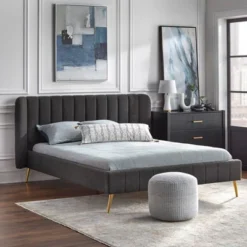 Cambria Queen Channel Platform Bed - Lifestorey