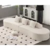 130.5"W Modern Curved Sectional Sofa Couch With Three Pillows 4L -ModernLuxe