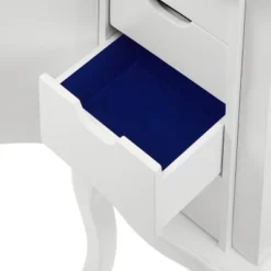 Muriel Solid Wood Modern 4 Lined Drawer 3 Compartment Flip Top Jewelry Armoire White Finish - Powell: Coastal Style, Rubberwood, Felt-Lined -Baxton Studio Sale Shop GUEST 980831cb 7900 4cb6 95fc b0d79380c39c