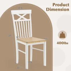 Tangkula Farmhouse Dining Chair Set Of 4 Wooden Kitchen Chair W/ Rubber Wood Frame -Baxton Studio Sale Shop GUEST 982addc2 f70a 43e4 b826 e6f28a237fcb