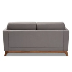 Baxton Studio Sava Fabric Upholstered Walnut Wood 2 Seater Loveseat Gray - BaxtonStudio -Baxton Studio Sale Shop GUEST 98593054 8b1b 4704 9a5e 46163c5b8eff