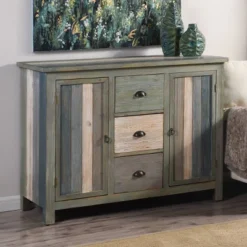 36" Distressed 3 Drawer 2 Door Cabinet Blue/Gray - StyleCraft -Baxton Studio Sale Shop GUEST 9934bf15 227b 4c9d ba33 873ac0552ac6