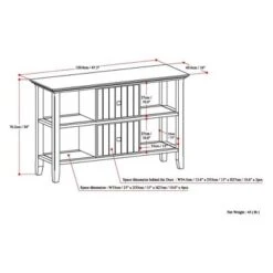 48" Normandy Solid Wood Console Sofa Table - Wyndenhall -Baxton Studio Sale Shop GUEST 99537074 05e3 4083 abc5 ea5708e136e1